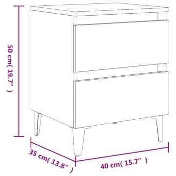 Stylish Bed Cabinets - 2 pcs Sonoma Oak | Hipomarket