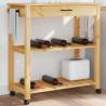 Kitchen Trolley MONZA 84x40x90 cm Solid Wood Pine Colour brown Size 84 x 40 x 90 cm 