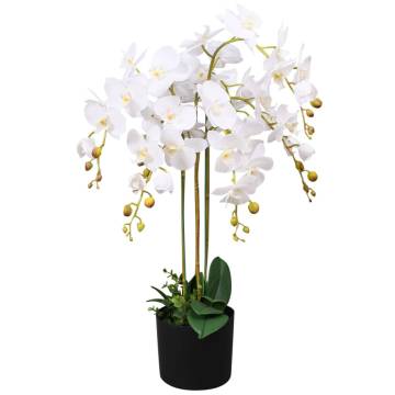 Buy Artificial Orchid Plant with Pot 75 cm White - Hipo Market