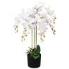 Artificial Orchid Plant with Pot 75 cm White Colour white Size 75 cm Quantity in Package 1 