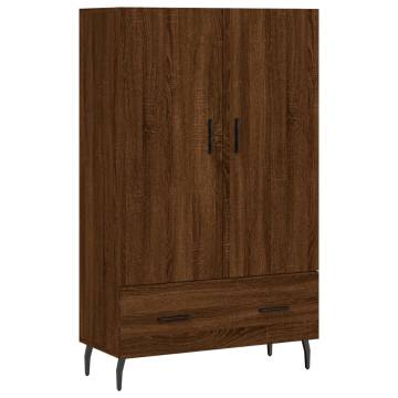 Stylish Highboard Brown Oak - Modern Engineered Wood Design