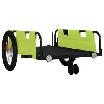 Bike Trailer - Green & Black Oxford Fabric - 45 kg Capacity