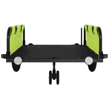 Bike Trailer - Green & Black Oxford Fabric - 45 kg Capacity