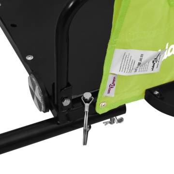 Bike Trailer - Green & Black Oxford Fabric - 45 kg Capacity