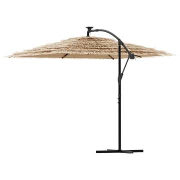 Brown Garden Parasol with Steel Pole | Hipomarket UK