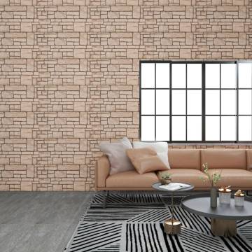 3D Wall Panels Beige Brick Design - 11 pcs EPS | HipoMarket