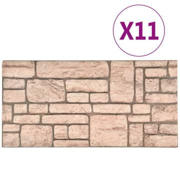 3D Wall Panels Beige Brick Design - 11 pcs EPS | HipoMarket