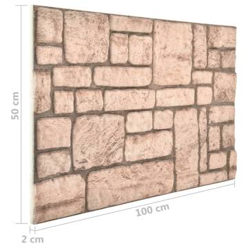 3D Wall Panels Beige Brick Design - 11 pcs EPS | HipoMarket