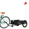 Durable Bike Trailer - Black Oxford Fabric & Iron