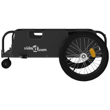 Durable Bike Trailer - Black Oxford Fabric & Iron