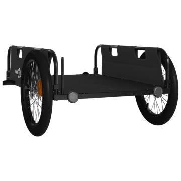 Durable Bike Trailer - Black Oxford Fabric & Iron