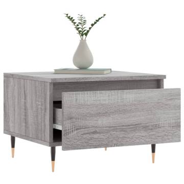 Stylish Grey Sonoma Coffee Table - 50x46x35 cm