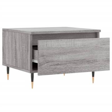 Stylish Grey Sonoma Coffee Table - 50x46x35 cm