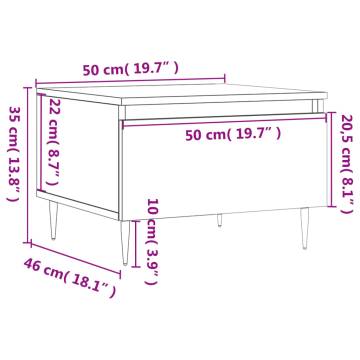 Stylish Grey Sonoma Coffee Table - 50x46x35 cm