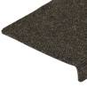 15 Pcs Anthracite Stair Mats - Stylish & Non-Slip 65x21 cm