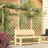 Garden Lattice Fence with Pergola Top - 300x50x200 cm