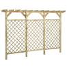 Garden Lattice Fence with Pergola Top - 300x50x200 cm