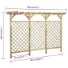 Garden Lattice Fence with Pergola Top - 300x50x200 cm