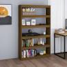 Book Cabinet & Room Divider - Honey Brown Solid Pinewood