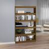 Book Cabinet & Room Divider - Honey Brown Solid Pinewood