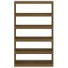 Book Cabinet & Room Divider - Honey Brown Solid Pinewood