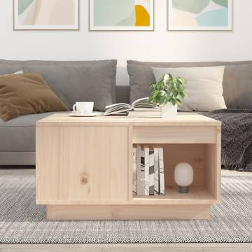 Elegant Solid Wood Pine Coffee Table - 60x61x32.5 cm