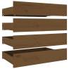 Honey Brown Solid Wood Pine Bed Drawers - 4 pcs