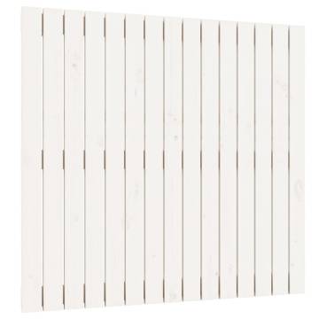 Elegant White Wall Headboard - Solid Pine Wood 95.5x3x90 cm