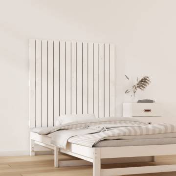 Elegant White Wall Headboard - Solid Pine Wood 95.5x3x90 cm