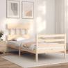 Solid Wood Bed Frame with Headboard 90x200 cm | HipoMarket