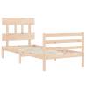 Solid Wood Bed Frame with Headboard 90x200 cm | HipoMarket