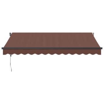 Automatic Retractable Awning Brown 350x250 cm - Hipomarket