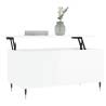 Elegant High Gloss White Coffee Table - 90x44.5 cm | Hipomarket