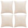 Cushion Covers 4 pcs Velour 40x40 cm Off White Colour off white Size 40 x 40 cm Quantity in Package 4 