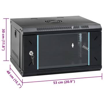 6U Wall Mounted Network Cabinet - 19" IP20 | Durable & Secure