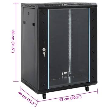 15U Network Cabinet with Swivel Feet - Durable & Secure | HipoMarket