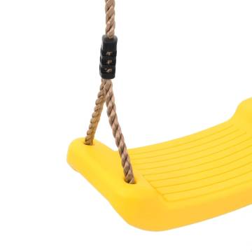 Outdoor Swing Seat for Kids - Adjustable Rope Yellow