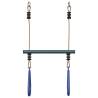 Trapeze Bar with Gym Rings for Kids - Blue & Dark Green Steel