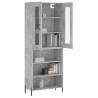 Stylish Highboard Concrete Grey | 69.5x34x180 cm | Hipomarket