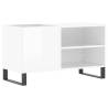 High Gloss White Record Cabinet - 85x38x48 cm | HipoMarket UK