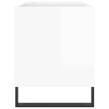 High Gloss White Record Cabinet - 85x38x48 cm | HipoMarket UK