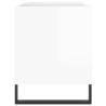 High Gloss White Record Cabinet - 85x38x48 cm | HipoMarket UK