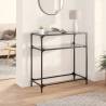 Console Table with Black Glass Top 80x35x81 cm Steel Colour black Size 80 x 35 x 81 cm Quantity in Package 1 