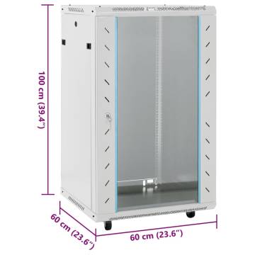 18U Network Cabinet with Swivel Feet - 60x60x100 cm