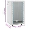 18U Network Cabinet with Swivel Feet - 60x60x100 cm