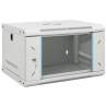 6U Wall Mounted Network Cabinet 19" IP20 53x40x30 cm Colour grey Size 530 x 400 x 300 mm 