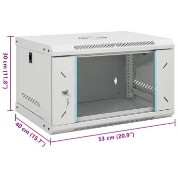 6U Wall Mounted Network Cabinet - 19" IP20 - Durable & Secure