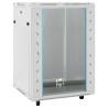 15U Network Cabinet with Swivel Feet 19" IP20 53x40x80 cm Colour grey Size 600 x 450 x 860 mm 