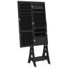 Mirror Jewellery Cabinet with LED Lights - Free Standing Black