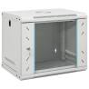 9U Wall Mounted Network Cabinet 19" IP20 53x40x45 cm Colour grey Size 530 x 400 x 450 mm 